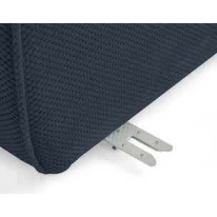 Ellie - fauteuil en velours texturé - Bleu marine