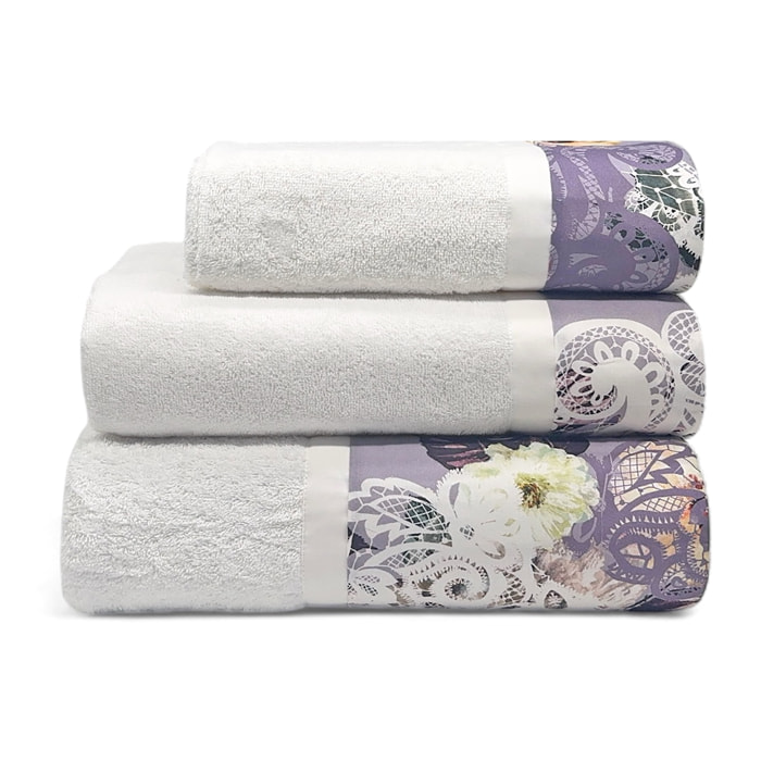 Set Spugna RAMAGE 3 Pezzi: Viso+Ospite+Telo Bagno