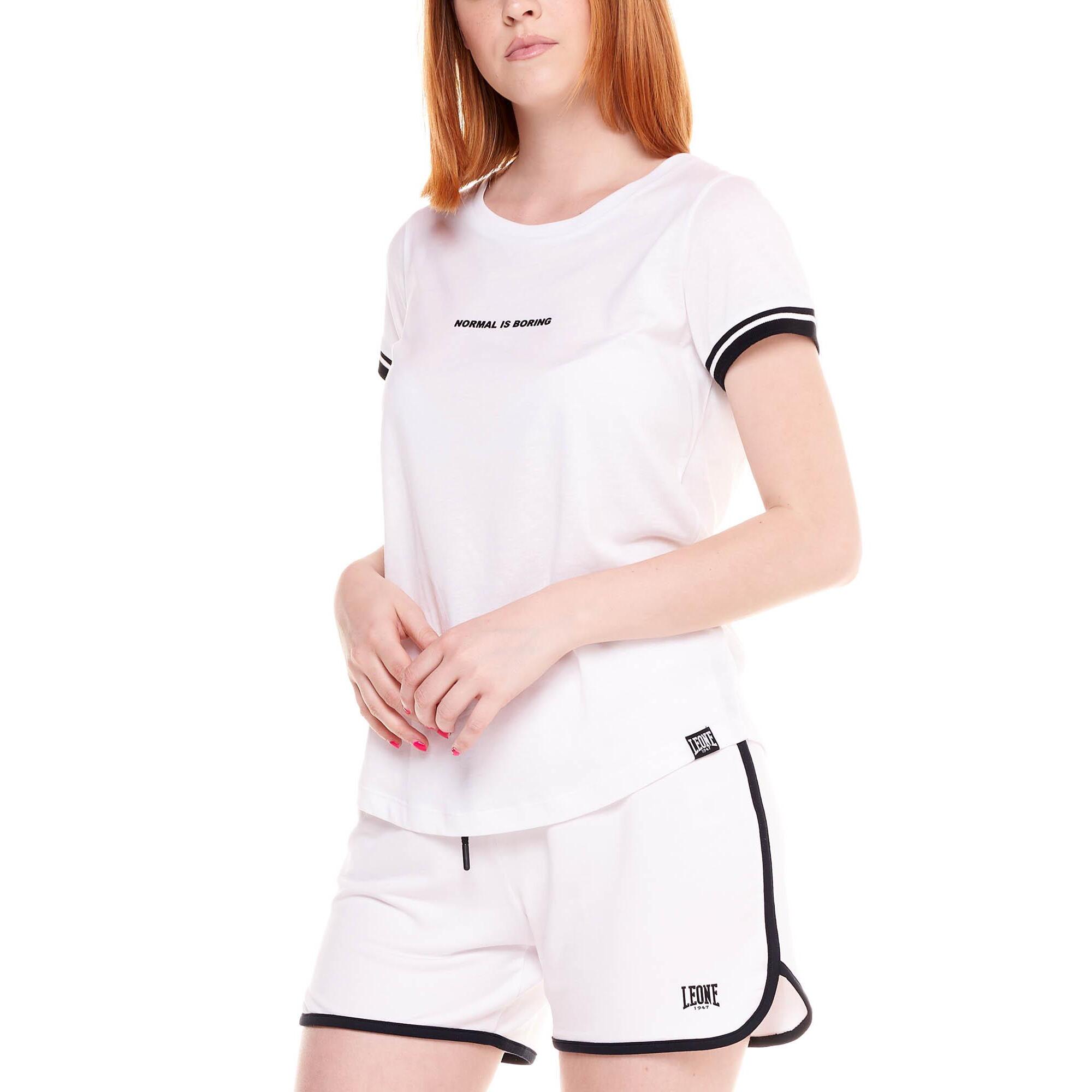 Camiseta de mujer de modal en blanco y negro