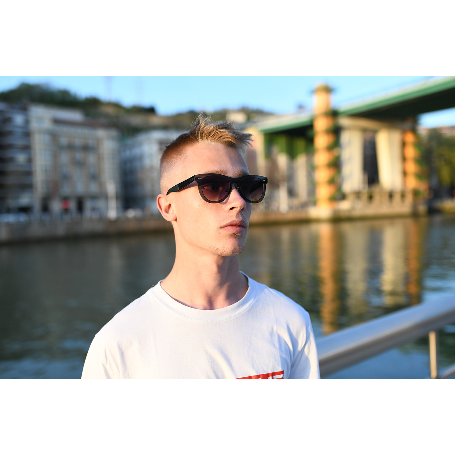 Gafas de sol OCEAN FLORENCIA - Ahumado con montura gris oscuro y patillas negras