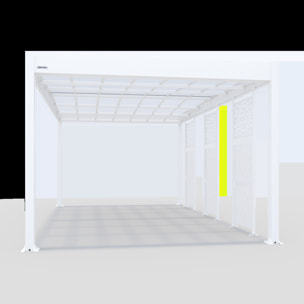 Carport voiture aluminium Blanc Trigano - LIBECCIO + 3 claustras