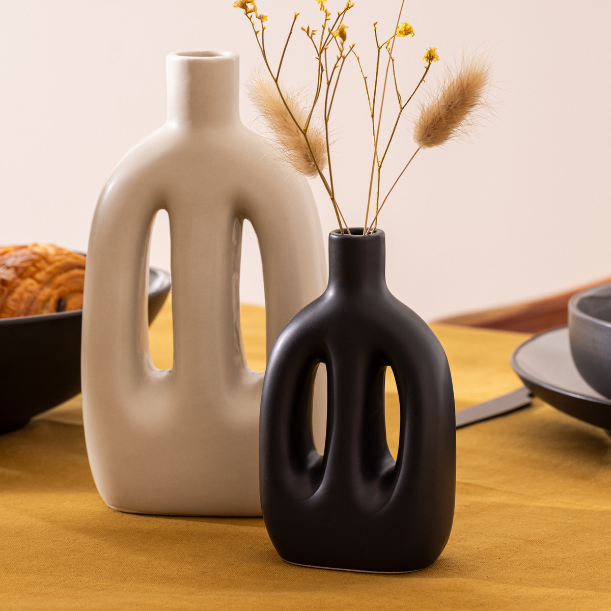 Set de 2 vases Inuit dreams céramique H14 20cm