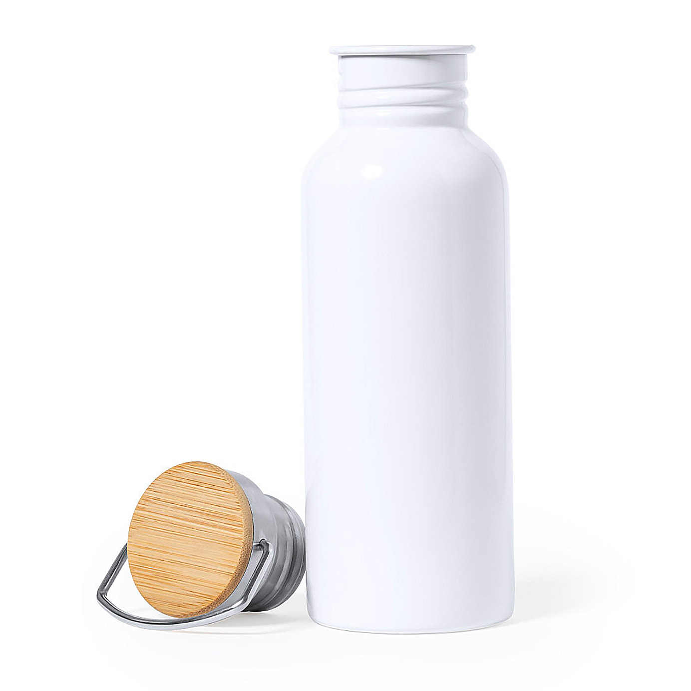 Bidón aluminio 750 ml diseño retro con tapón rosca acero inox