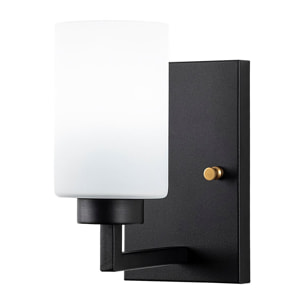 Aplique de pared, metal , negro, 10x19x23, casquillo E27 Max 40 W