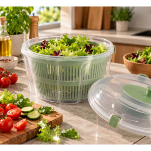 Essoreuse à salade en plastique verte