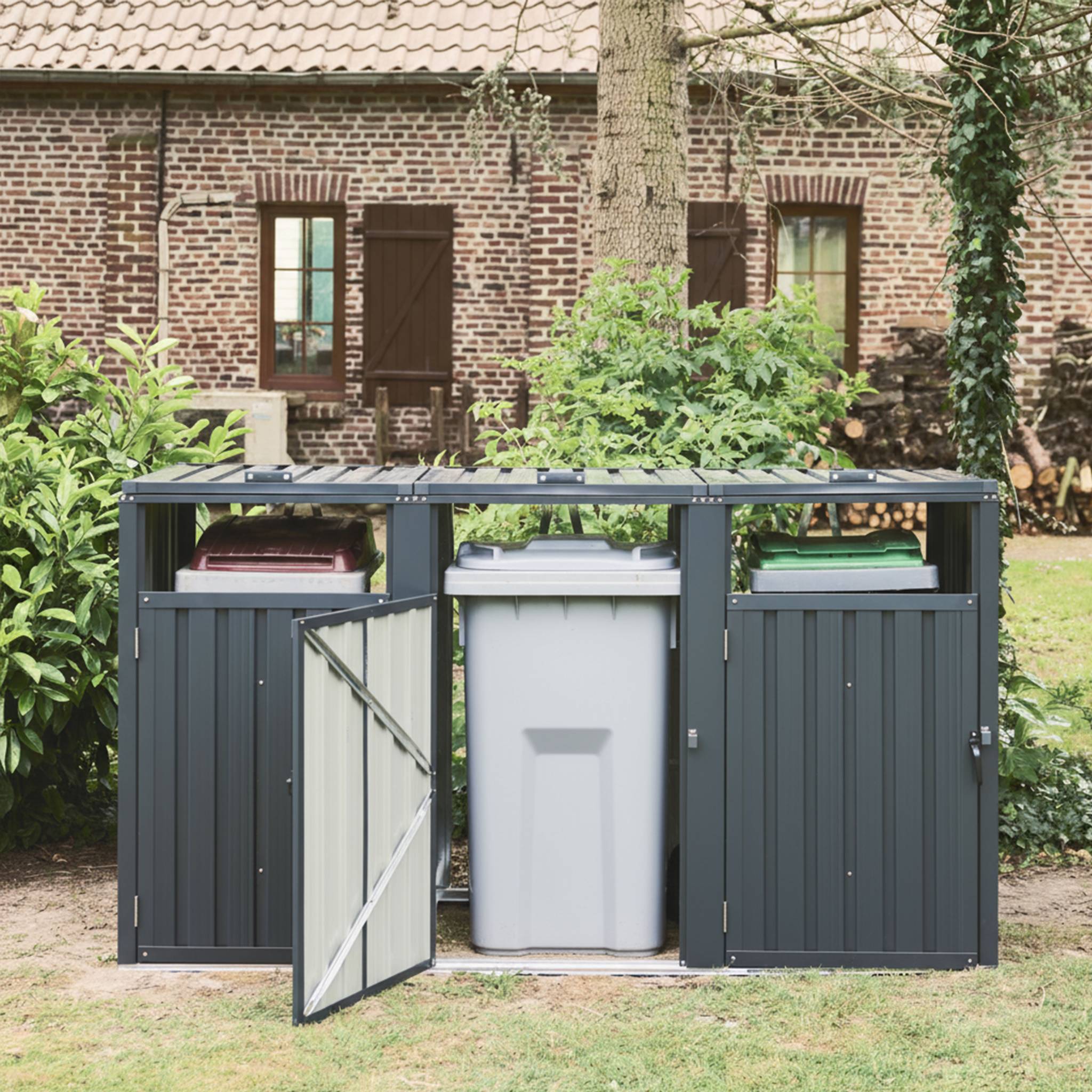 Cache poubelle acier galvanisé ESCAUT