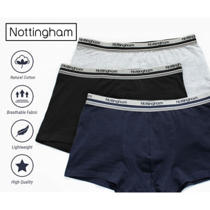 6 Boxer Uomo Cotone Elasticizzato NOTTINGHAM, Art. BX80