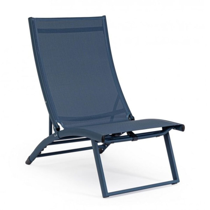 Set di 2 poltrone reclinabili TAYLOR in alluminio e textilene blu navy