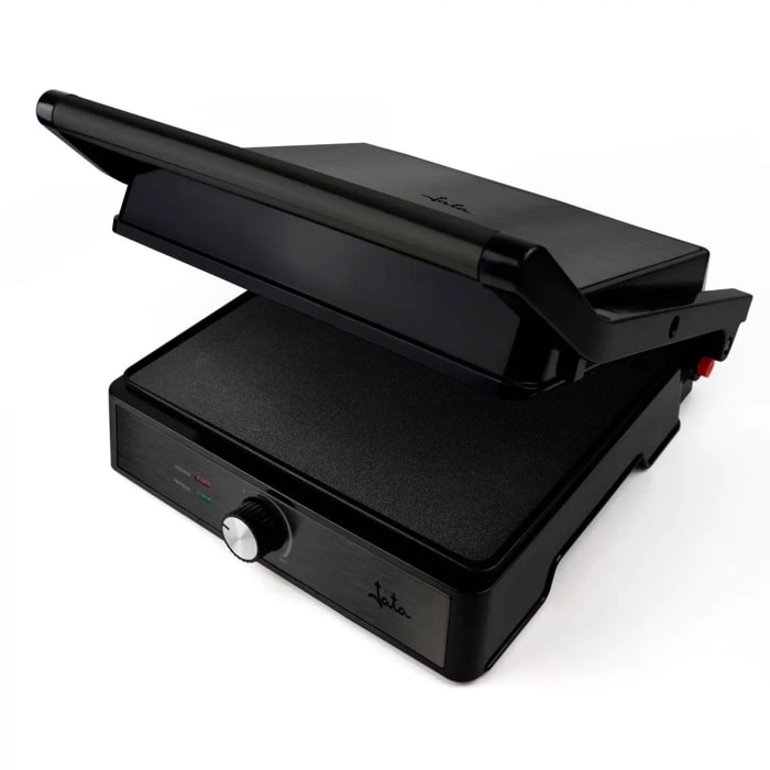 Parrilla eléctrica grill JATA JEGR1912 con placas lisas (29 x 24 cm) antiadherentes. 2000 W