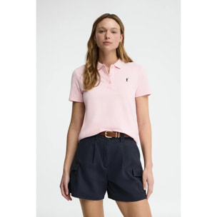 Polo rosa regular fit con ricamo Rigby Go