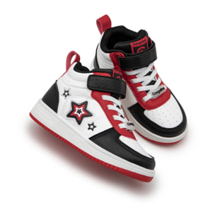 Zapatillas Altas High Top Sneakers Estrellas Negras