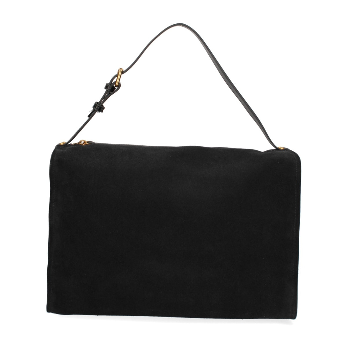 Borsa a spalla da donna Made in Italy - Modello Cielia Pro - Pelle scamosciata - 35.0 x 23.0 x 14.0 cm