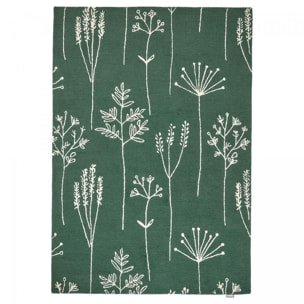 Tapis salon et chambre fait à la main en laine motif floral CHICDOUK