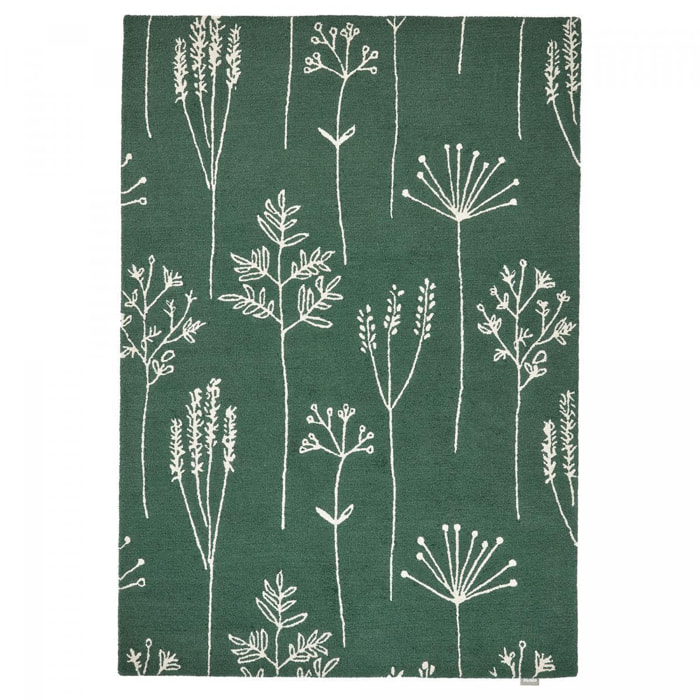 Tapis salon et chambre fait à la main en laine motif floral CHICDOUK