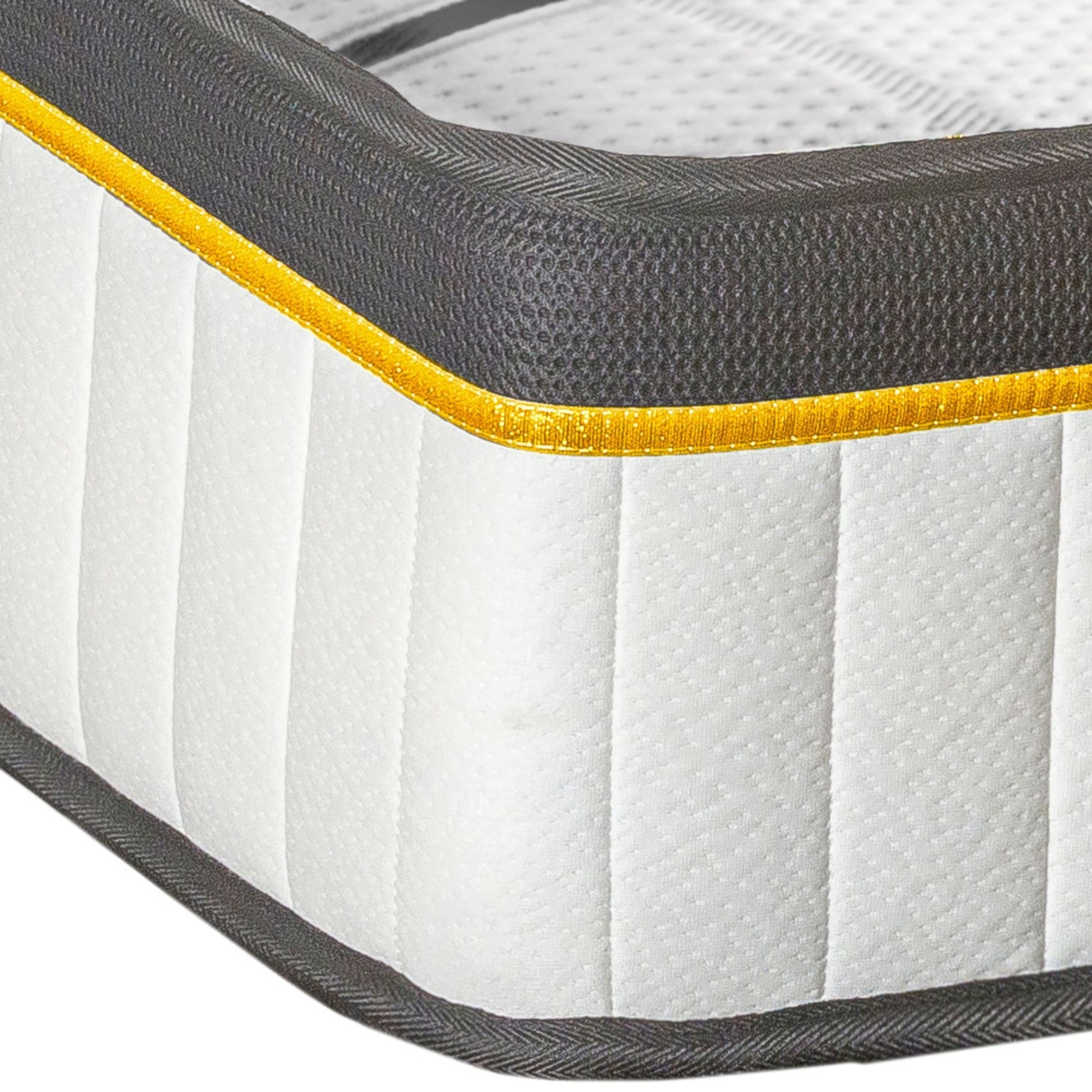 Matelas BELLECOUR ressorts ensachés & mémoire de forme - soutien ferme - Blanc