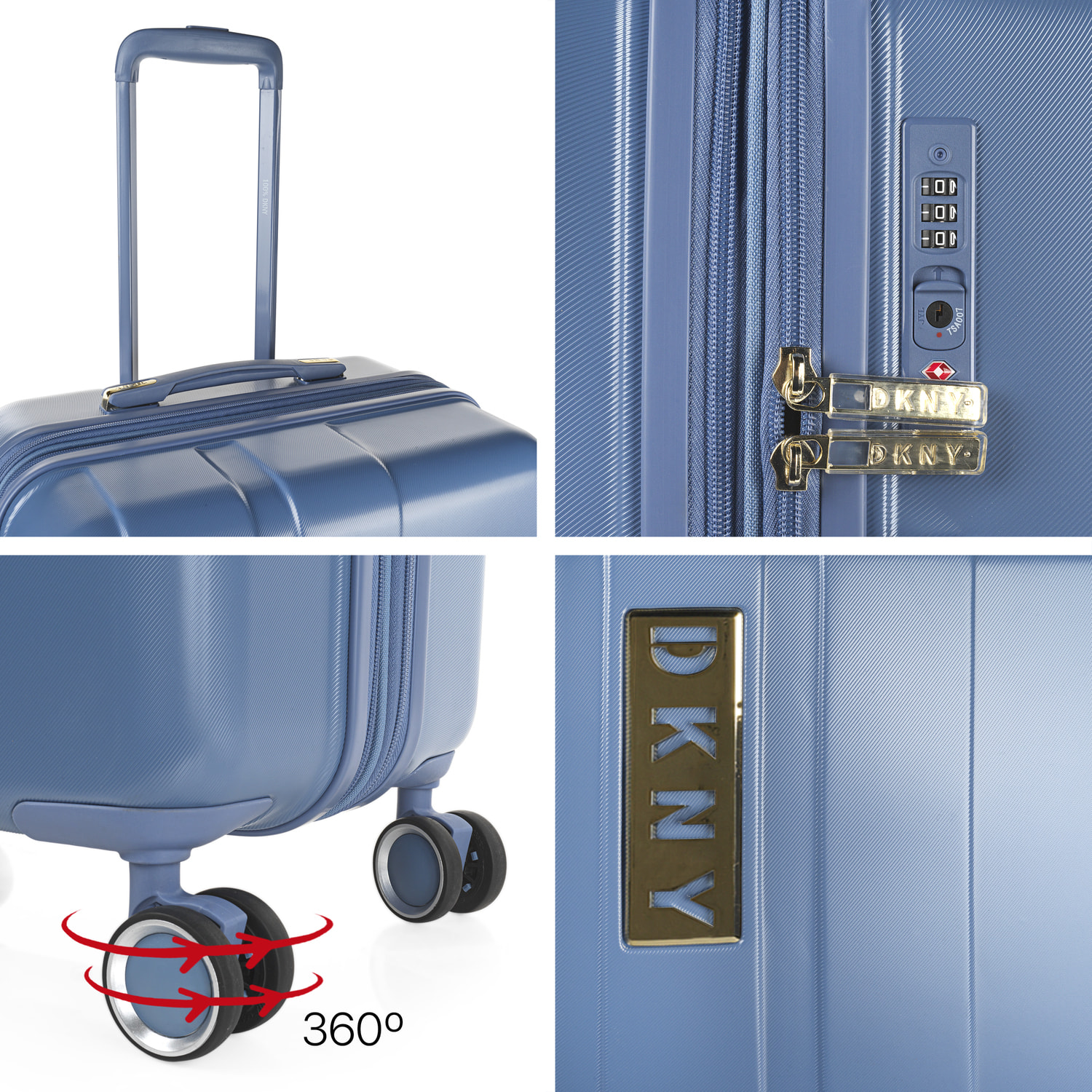 Juego De Maletas Pc Dkny Dkny-413 City Block Steel Blue