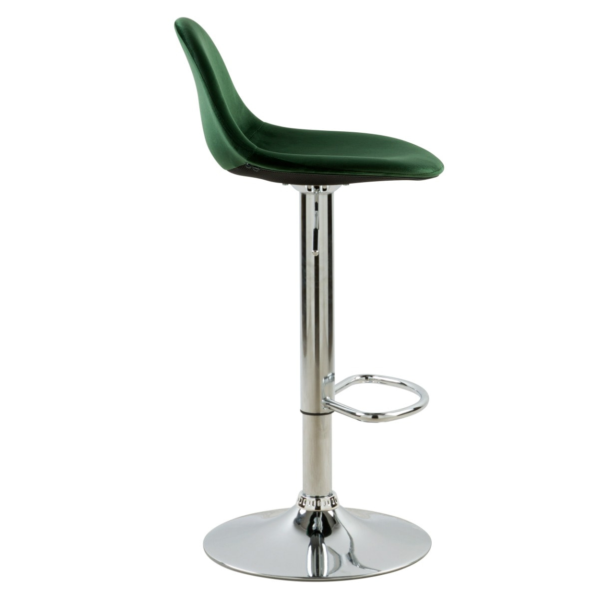 Chaise de bar Pavo en velours vert 60/82 cm (lot de 2)