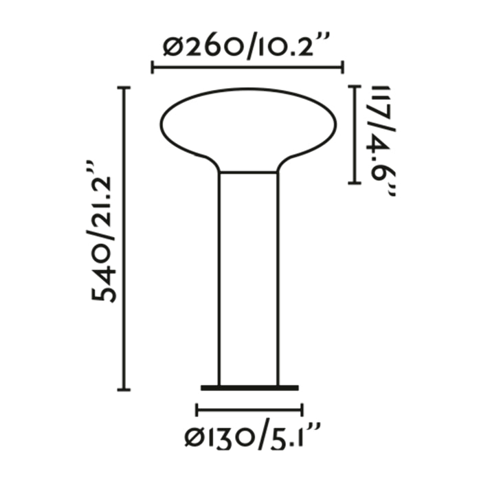 BULB'S 540 Lampada sopra muro grigio scuro