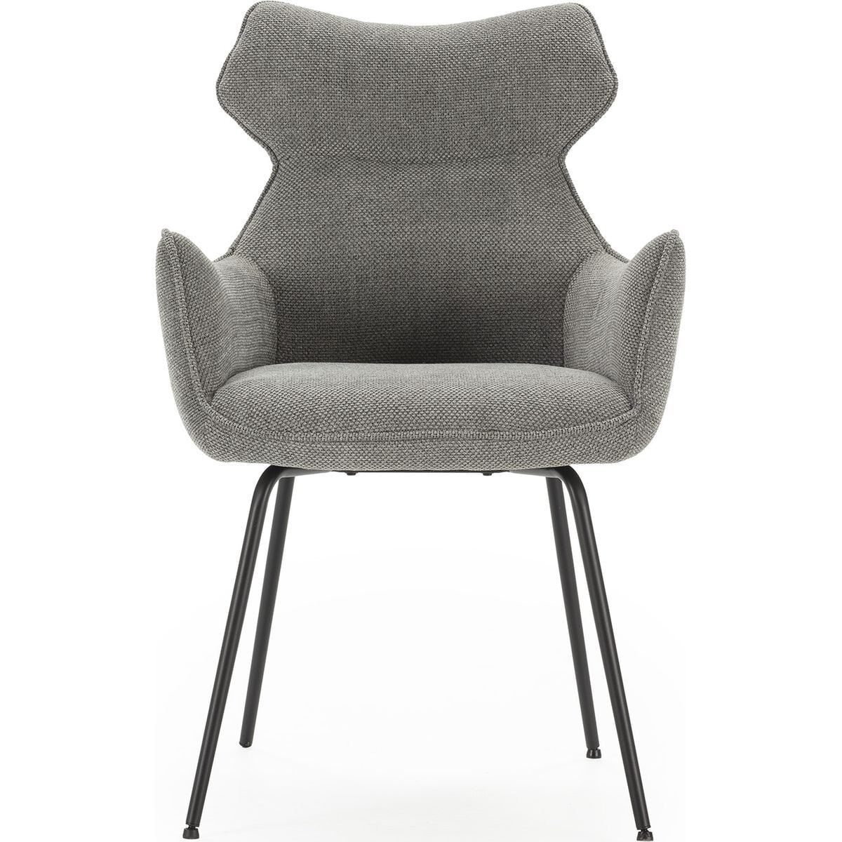 Lot de 2 fauteuils de table en tissu - ICONIC