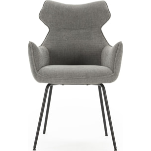 Lot de 2 fauteuils de table en tissu - ICONIC