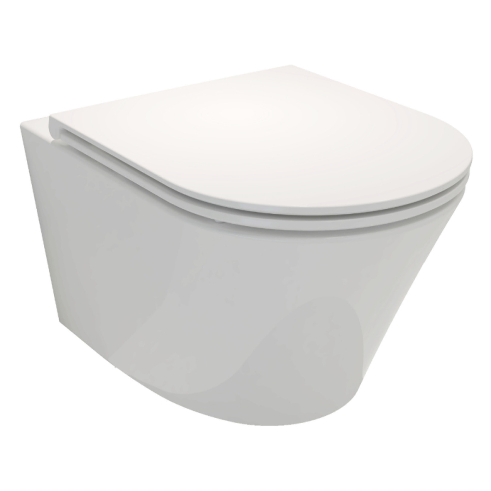 Cuvette WC suspendu sans bride Rodin+ avec abattant