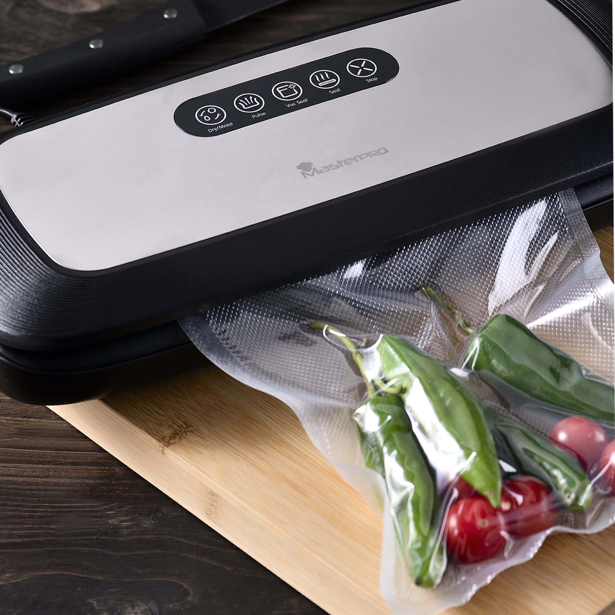 Envasadora al vacio -60kpa foodies en acero inoxidable