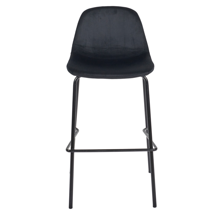 Chaise De Bar Giulia Noir - Lot De 2