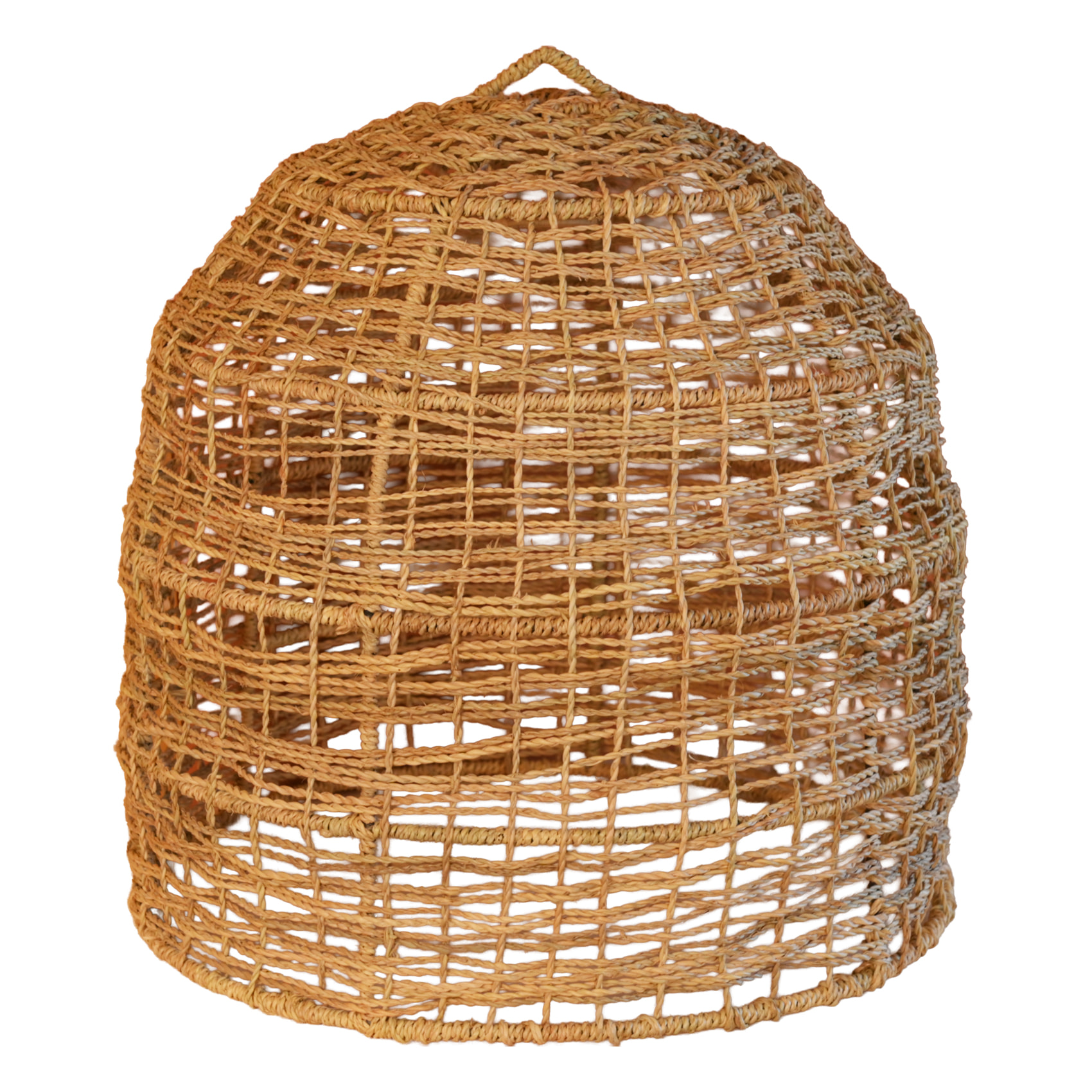 Abat-jour fibres roulées ajourées dôme - Naturel