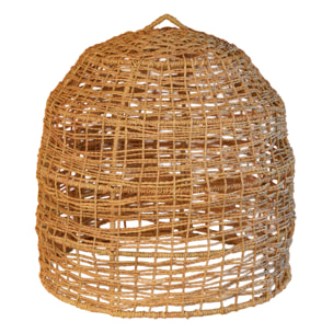 Abat-jour fibres roulées ajourées dôme - Naturel