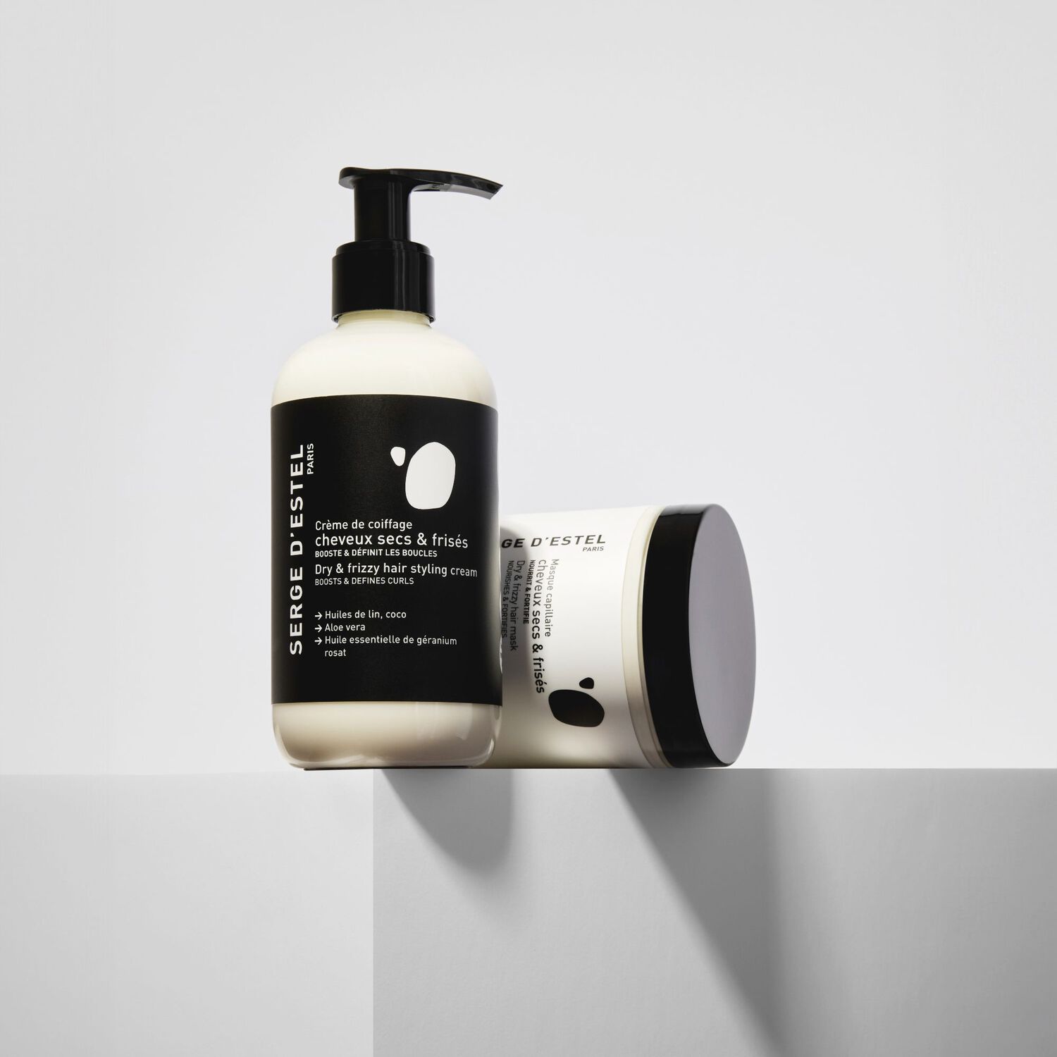 Cheveux Secs et Frisés - Crème de Coiffage Sans Rinçage pour Cheveux Secs et Frisés