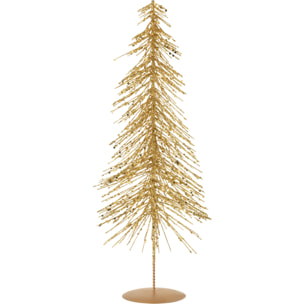 J-Line décoration Sapin De Noël Paillettes - plastique - or - medium