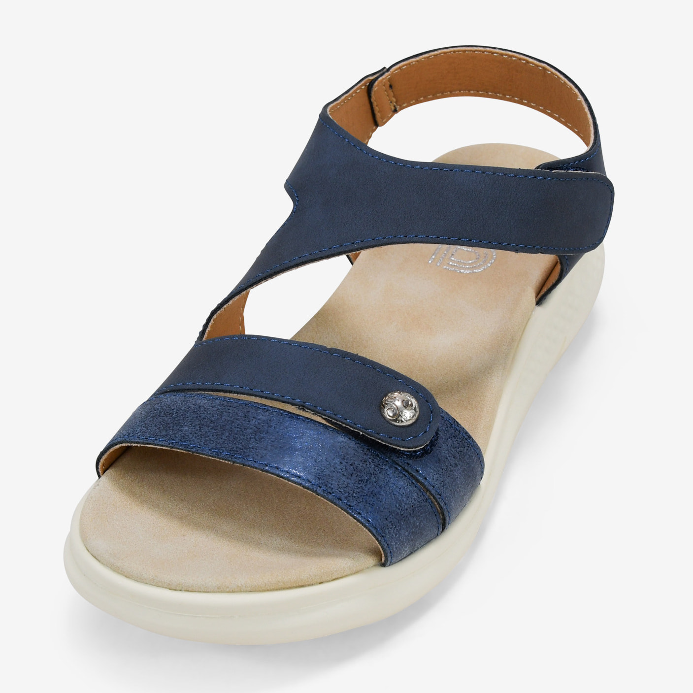 Sandalias deportivas azules con cierre de velcro