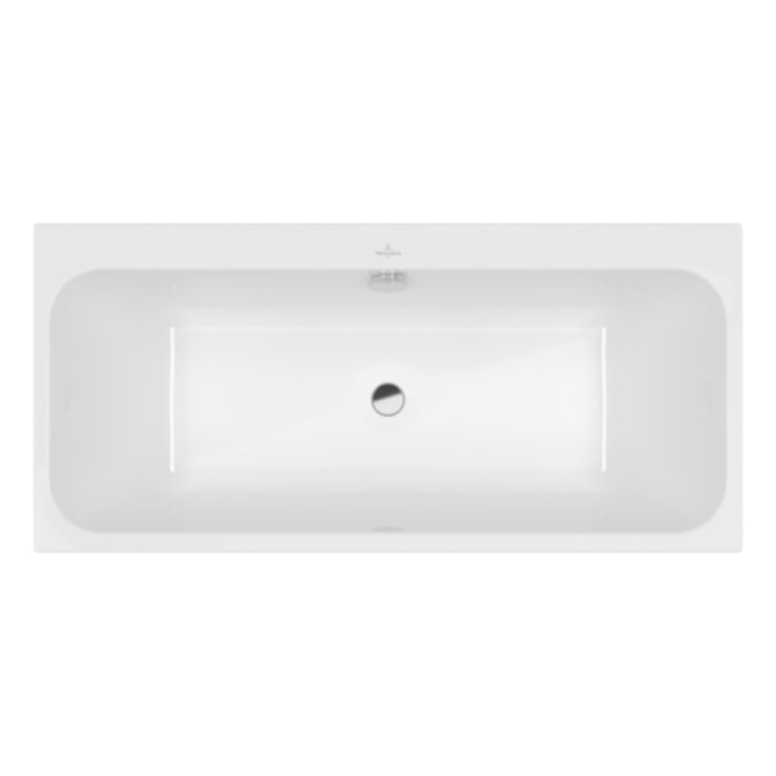 Baignoire droite 170 x 70 VILLEROY & BOCH Architectura + Vidage de baignoire WIRQUIN chromé