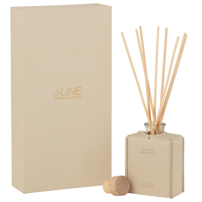 J-Line Bâtonnets parfumés - cuir - beige - 100ml