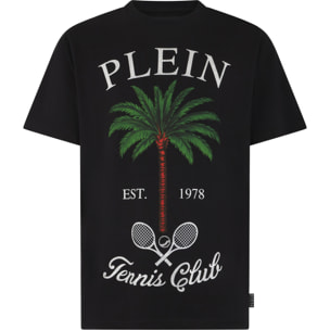 PHILIPP PLEIN Round Neck T-Shirt Tennis Club Stones