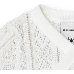 Body cruzado bebé manga corta perlé