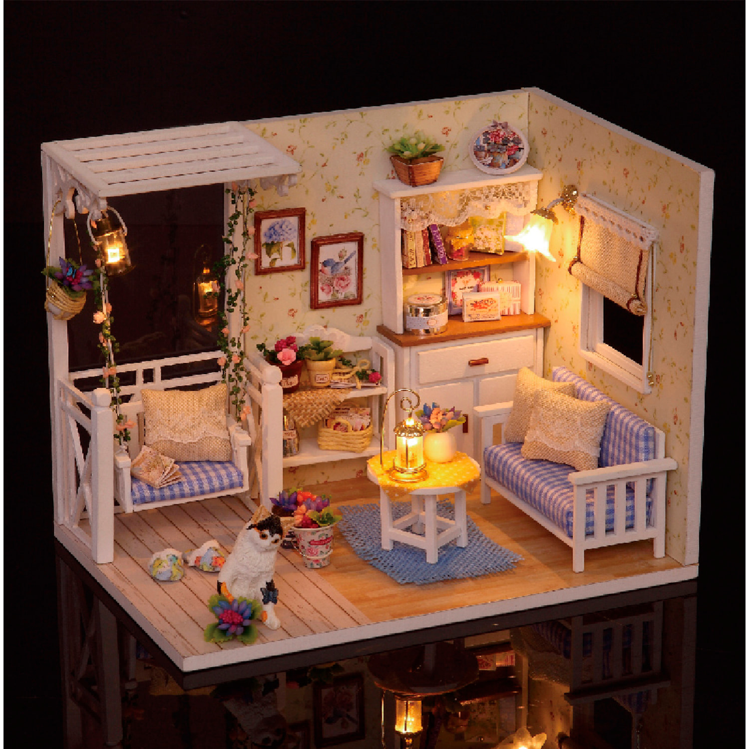 Diario del gatito. Maqueta 3D, realista con gran detalle y luces led.