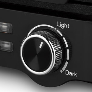 Gofrera compacta H.Koenig, 2 placas 8,5 x 14,5 cm, 1200 W, negra