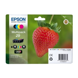 Cartouche d'encre EPSON Pack Multipack 4 Originales T2986 Série Fraise (Noir + 3 Couleurs) - C13T29864010
