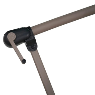 Parasol déporté carré Manoa 2,5x2,5cm café