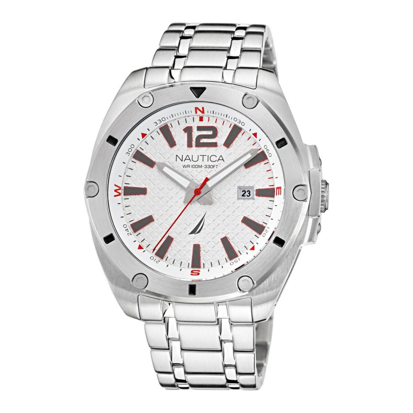 Reloj Nautica NAPTCS221 Hombre Analogico Cuarzo con Correa de Acero inoxidable