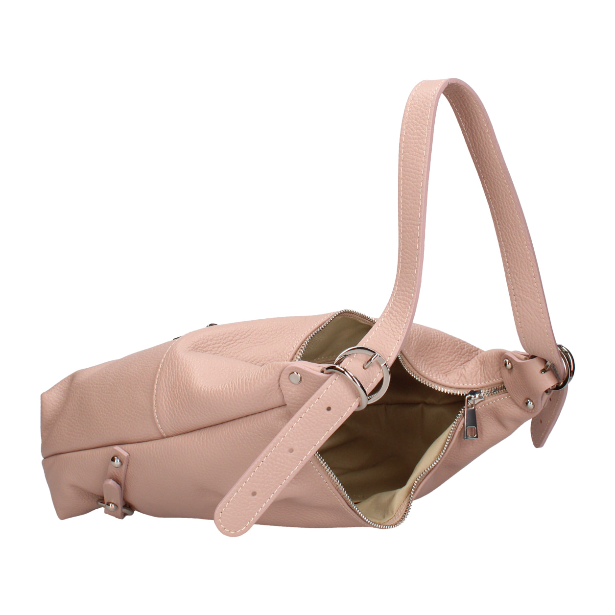 Borsa a spalla da donna In Vera pelle Made in Italy 30x30x9 cm