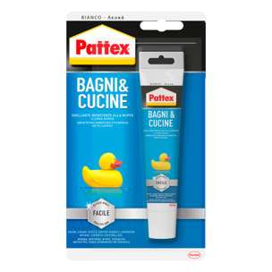 Pattex Bagni e Cucine Sigillante Resistente alla Muffa a Lunga Durata - Flacone da 50ml