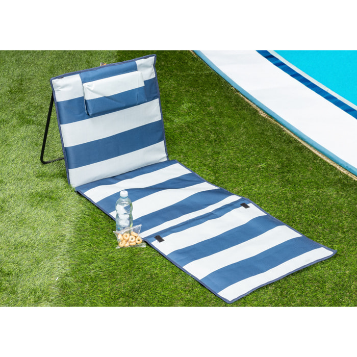 Materassino Prendisole Da Terra Reclinabile Imbottito Rigato Tindari