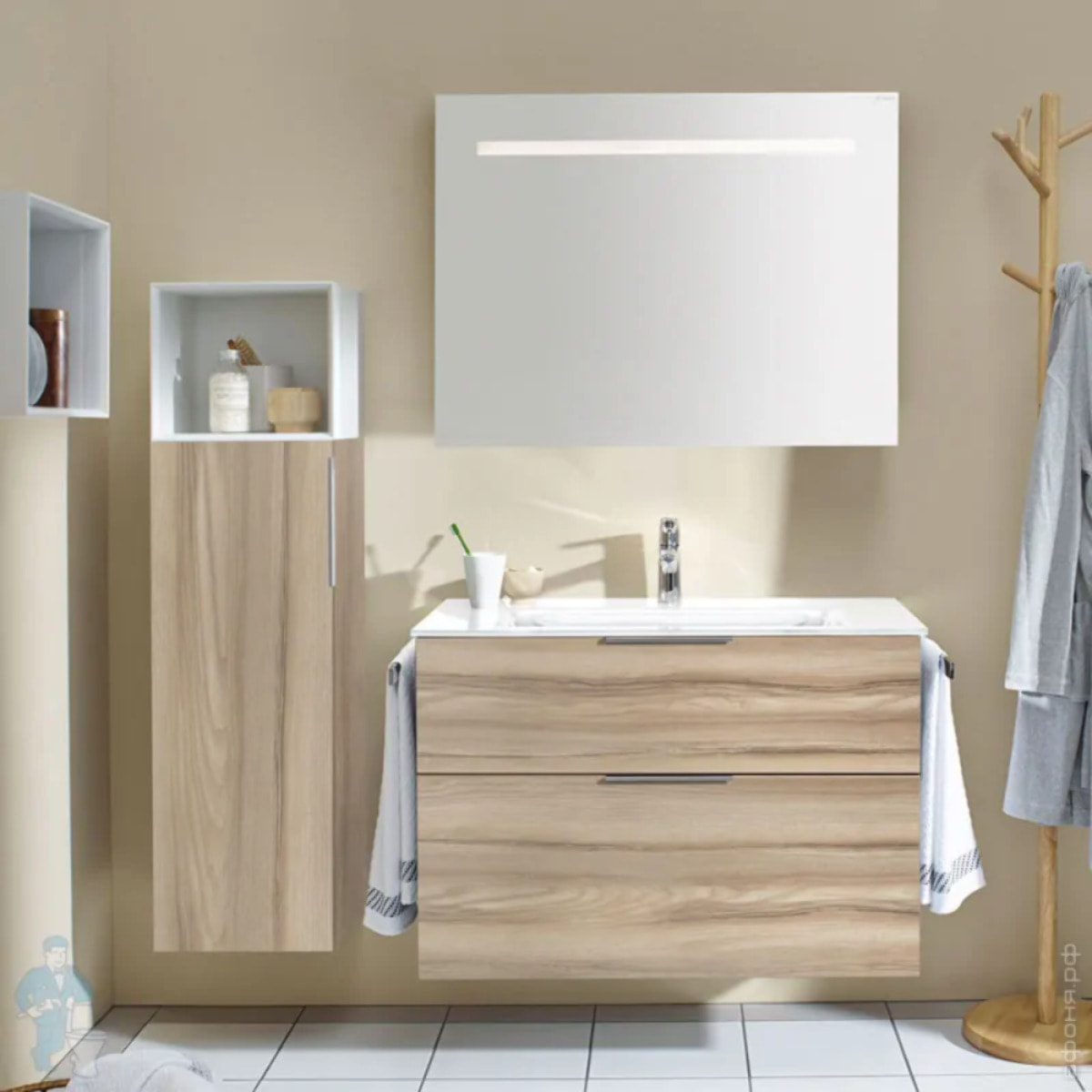 Miroir de salle de bain BURGBAD Olena 90 cm