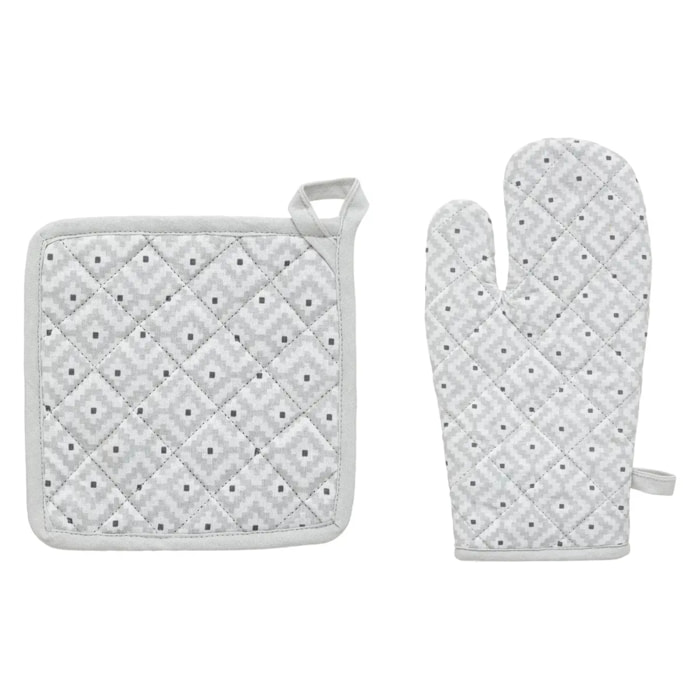 Gant manique "Etnik" gris H20cm