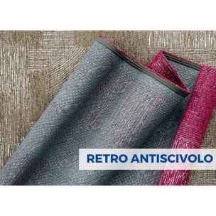 Tappeto Jacquard Ideale Salotto Camera Ingresso Made In Italy Antiscivolo, Lavabile, Morbido Disegno Graffio Grigio By Suardi