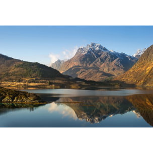 Tableau montagne et lac, l île lofoten Toile imprimée