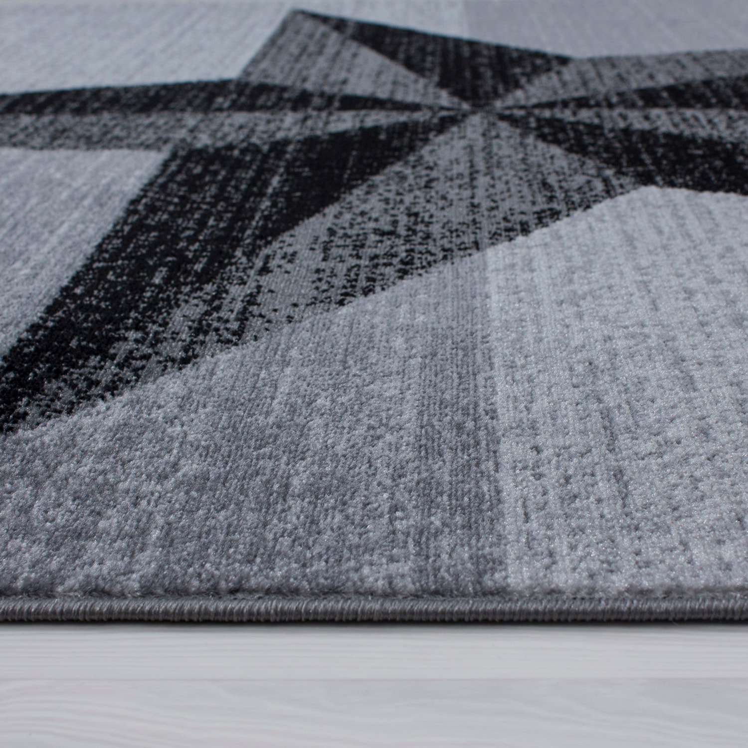 PLUS - Tapis à poils courts étoile gris - PLU8002GRI