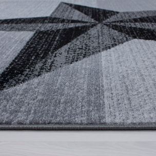 PLUS - Tapis à poils courts étoile gris - PLU8002GRI